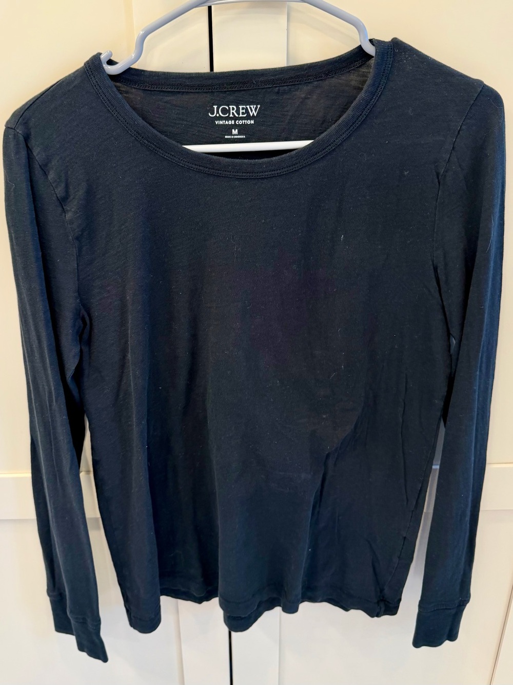 J. Crew Black Vintage Cotton Long-Sleeve Tee